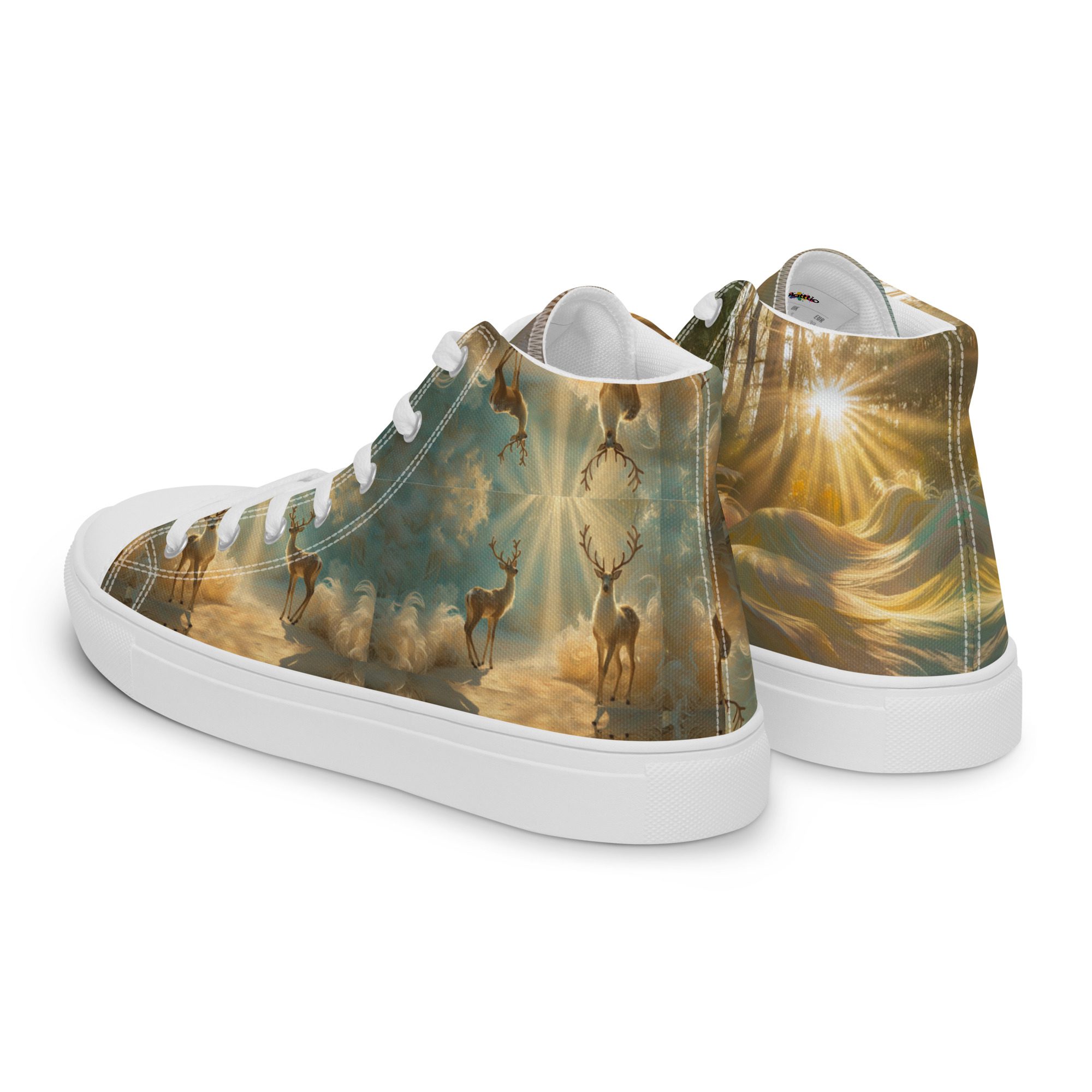 Dreamscape’s Celestial Realm – Men’s High Top Canvas Shoes - Image 28