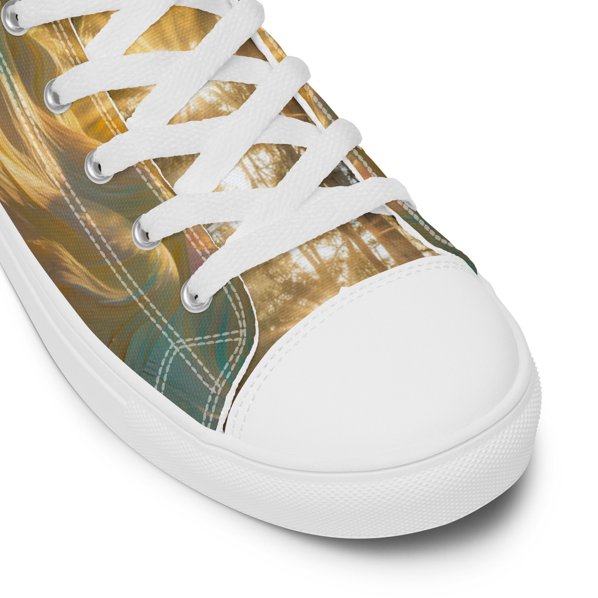 Dreamscape’s Celestial Realm – Men’s High Top Canvas Shoes - Image 18