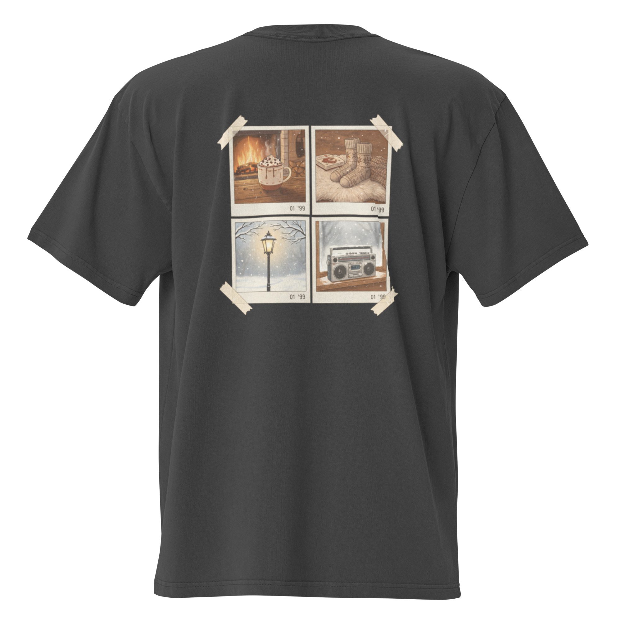 Retro Winter Scrapbook Collage Tee (4-Photo Grid)