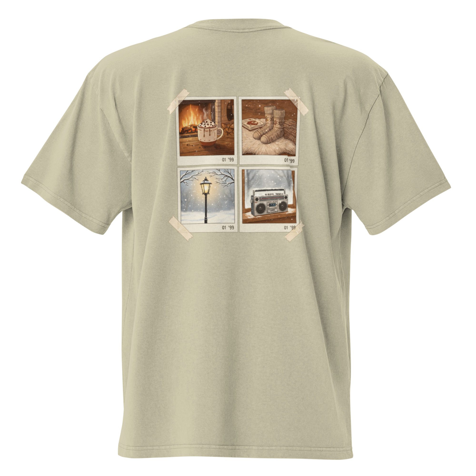 Retro Winter Scrapbook Collage Tee (4-Photo Grid) - Image 10