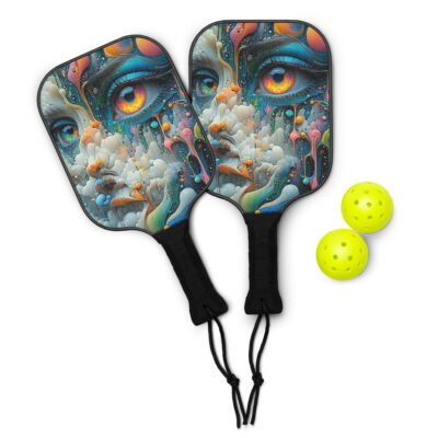 Mirrored Eyes of the Mystics Who Dream – Pickleball Paddle Set