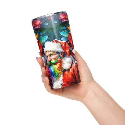 Chromatic Claus in the Garden of Color — Tapered Stainless Steel Tumbler