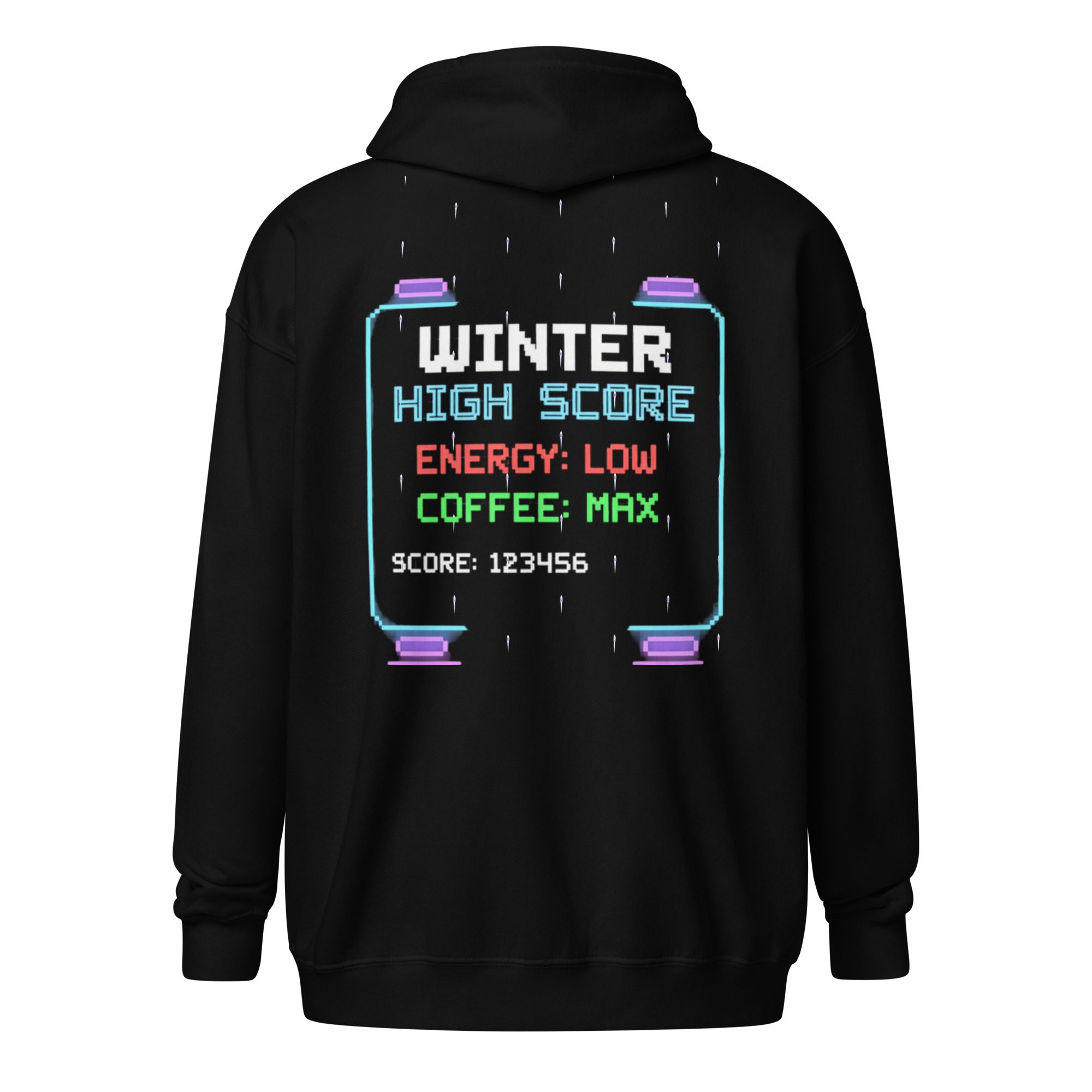 Winter High Score Gamer Hoodie (Coffee Max) - Image 5