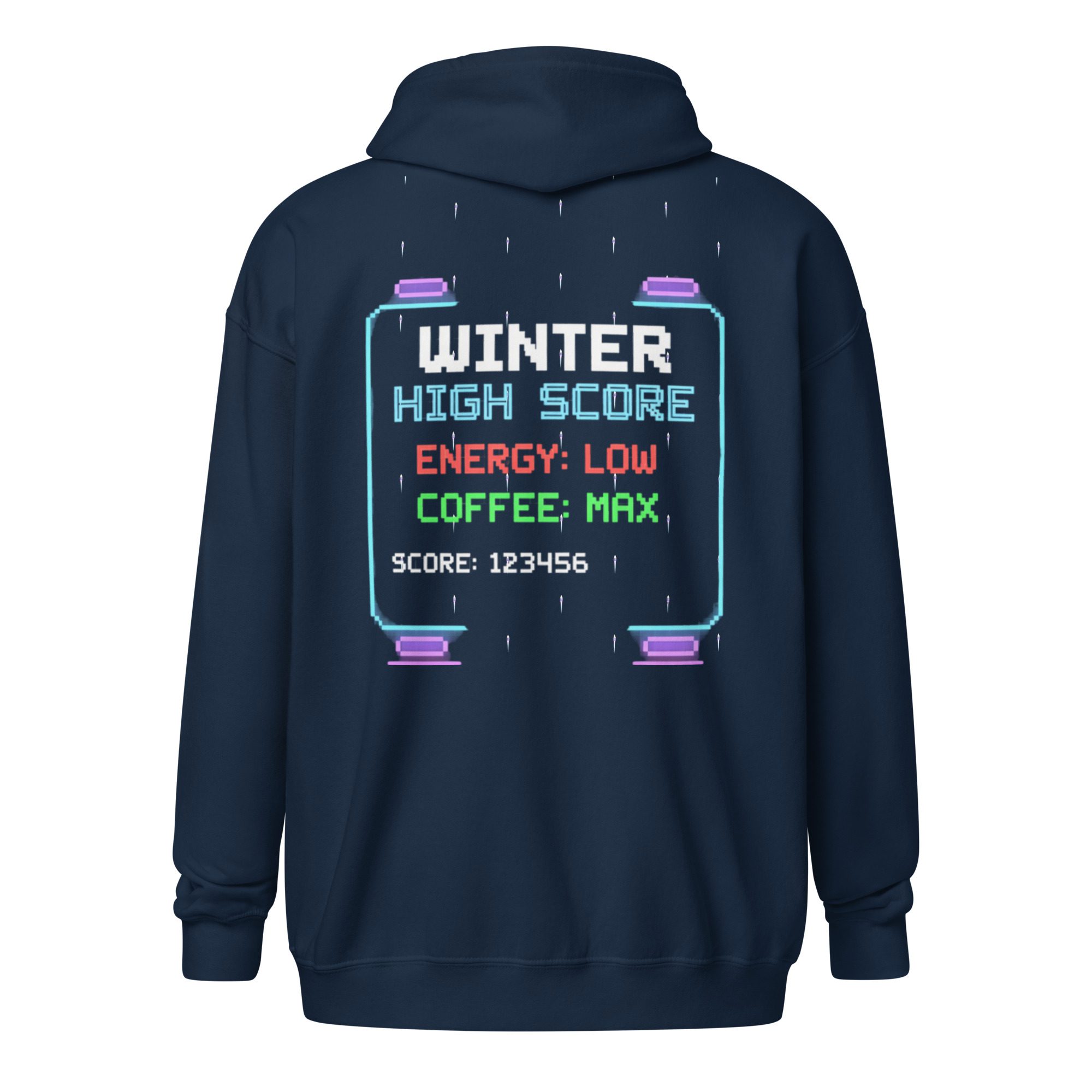 Winter High Score Gamer Hoodie (Coffee Max) - Image 9