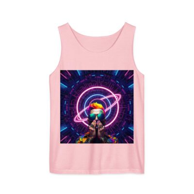 Neon Devotion — Pride Signal Final Run  Unisex Garment-Dyed Tank Top