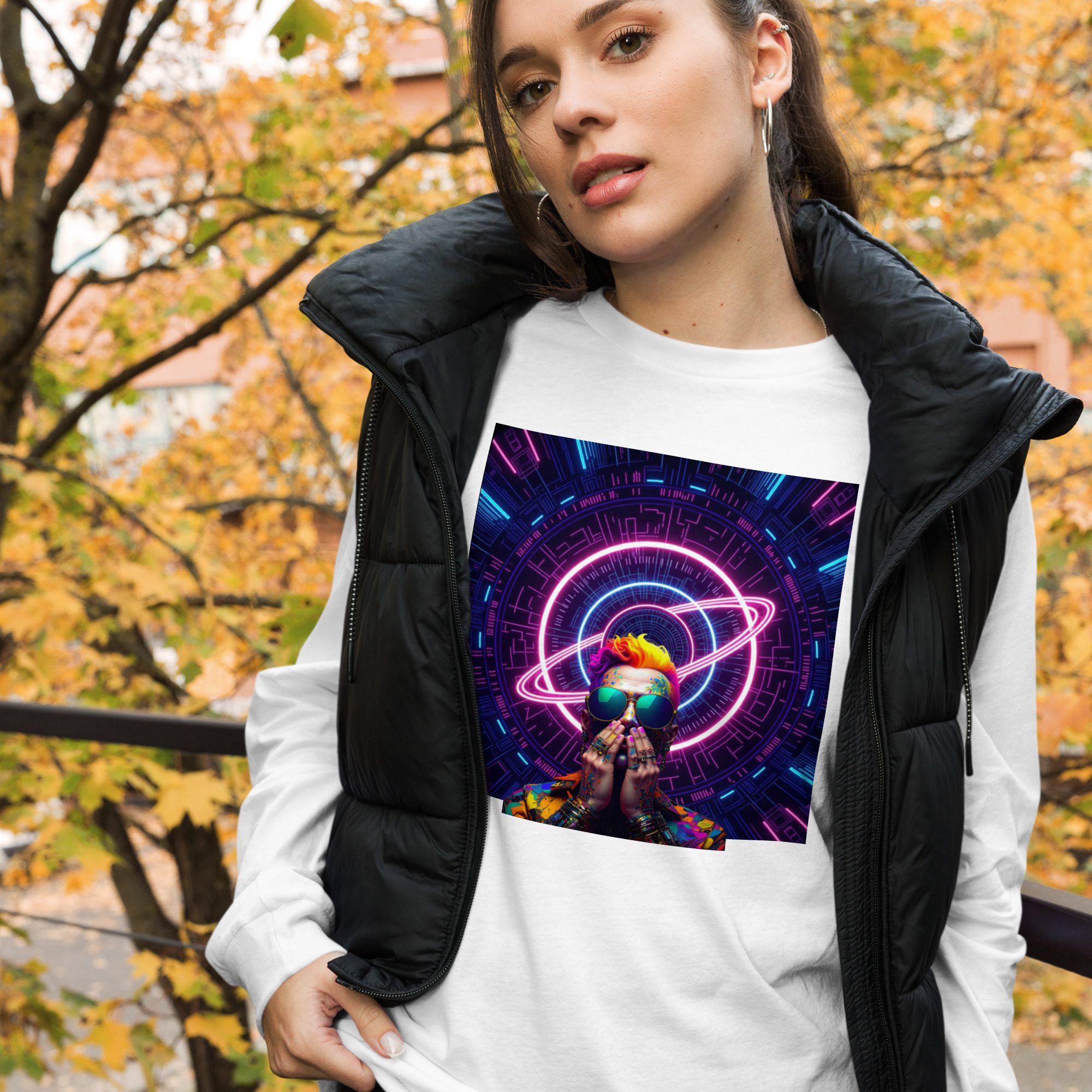 Neon Devotion — Pride Signal Final Run | Unisex Long Sleeve Tee