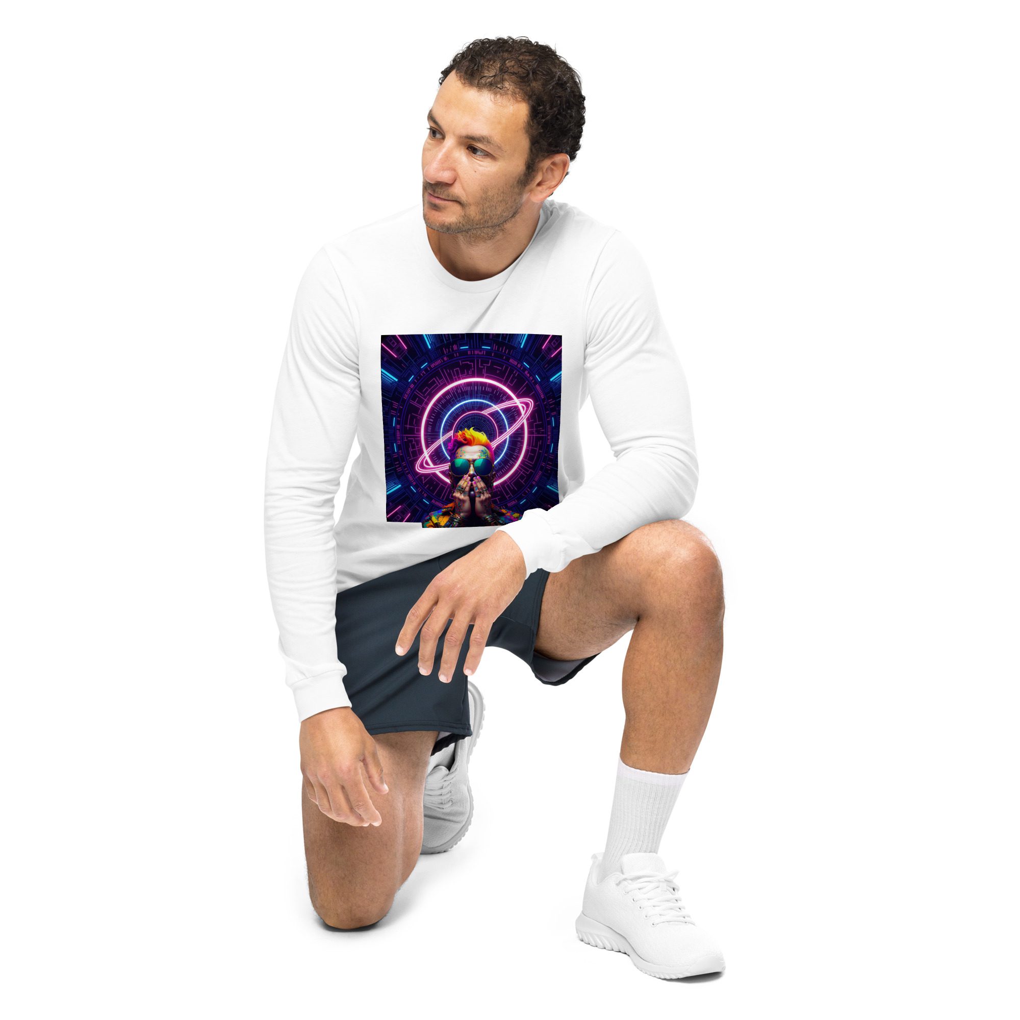 Neon Devotion — Pride Signal Final Run | Unisex Long Sleeve Tee - Image 19