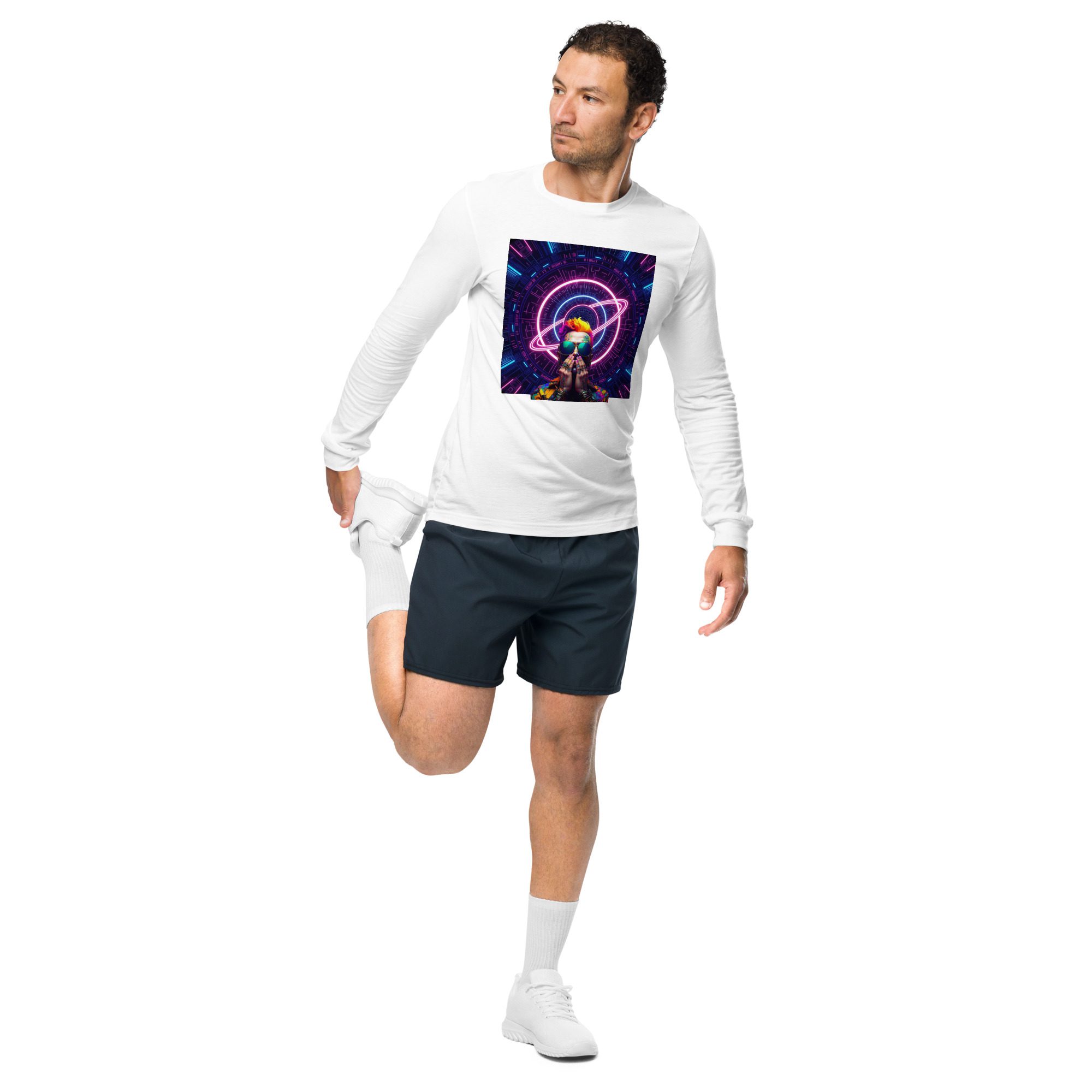 Neon Devotion — Pride Signal Final Run | Unisex Long Sleeve Tee - Image 18