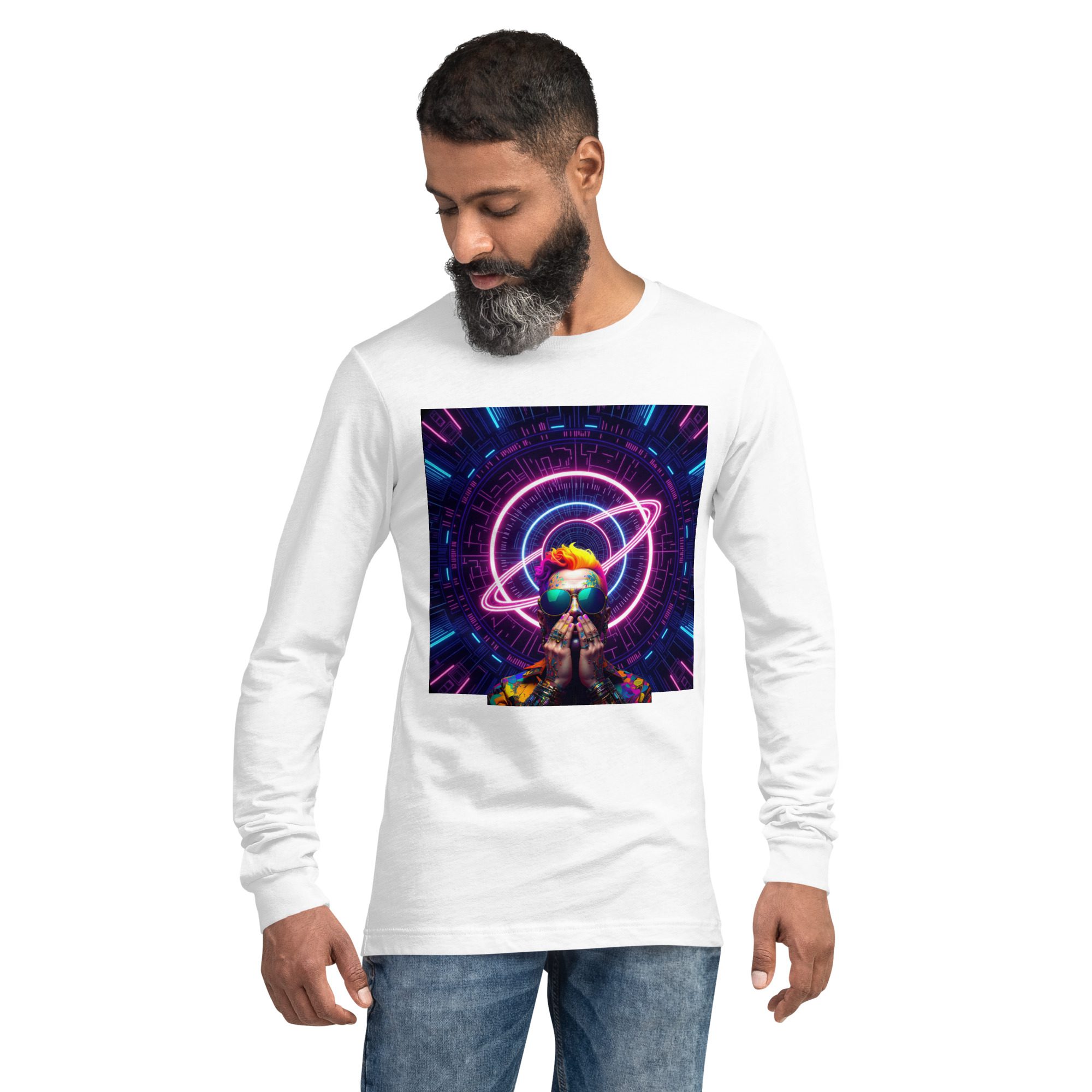 Neon Devotion — Pride Signal Final Run | Unisex Long Sleeve Tee - Image 24