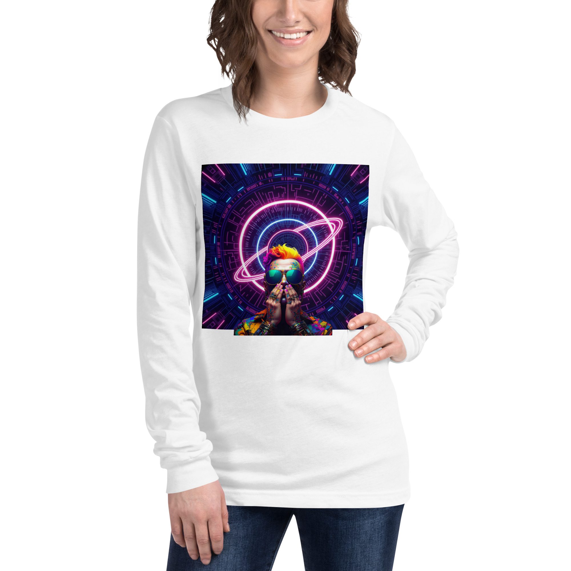 Neon Devotion — Pride Signal Final Run | Unisex Long Sleeve Tee - Image 25