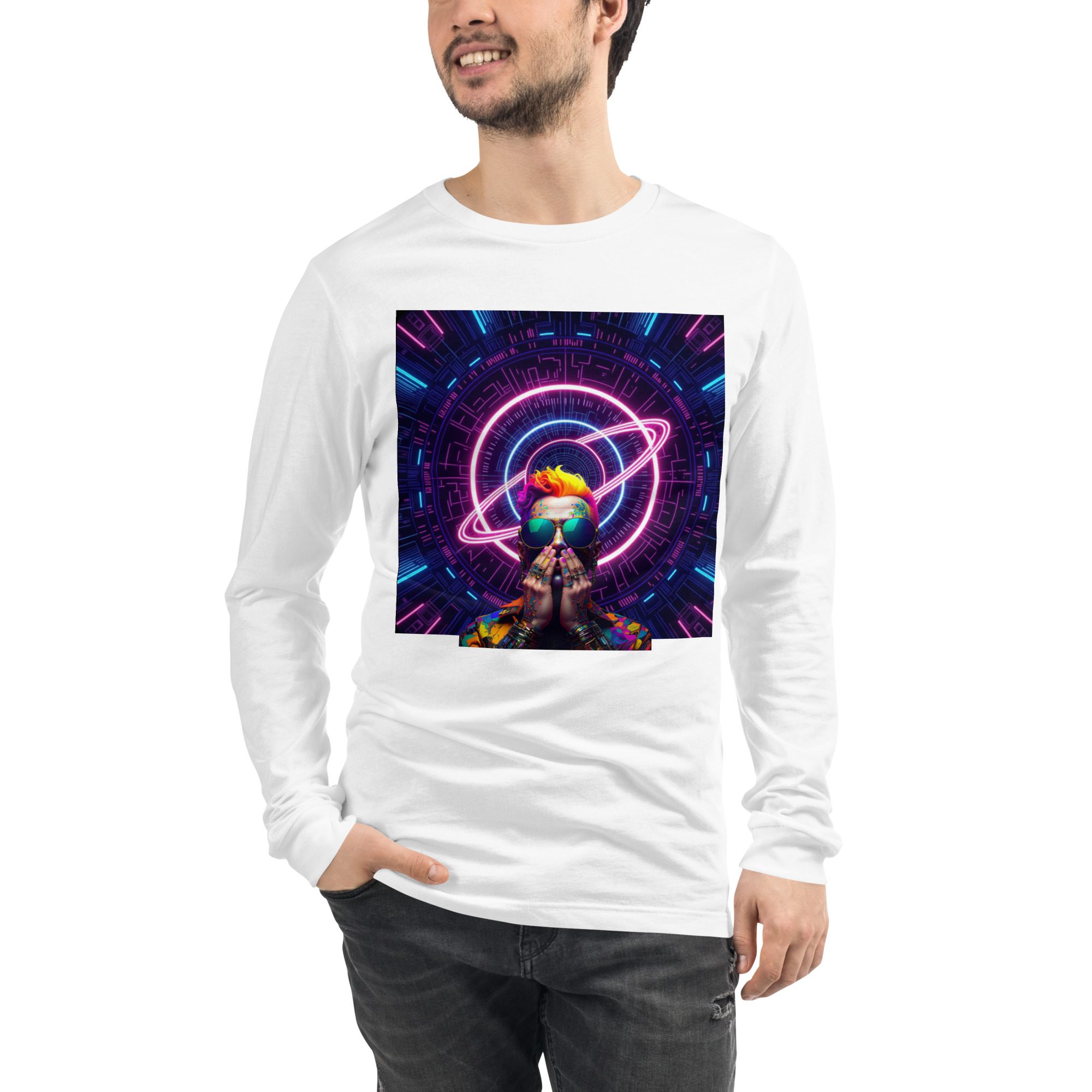 Neon Devotion — Pride Signal Final Run | Unisex Long Sleeve Tee - Image 26