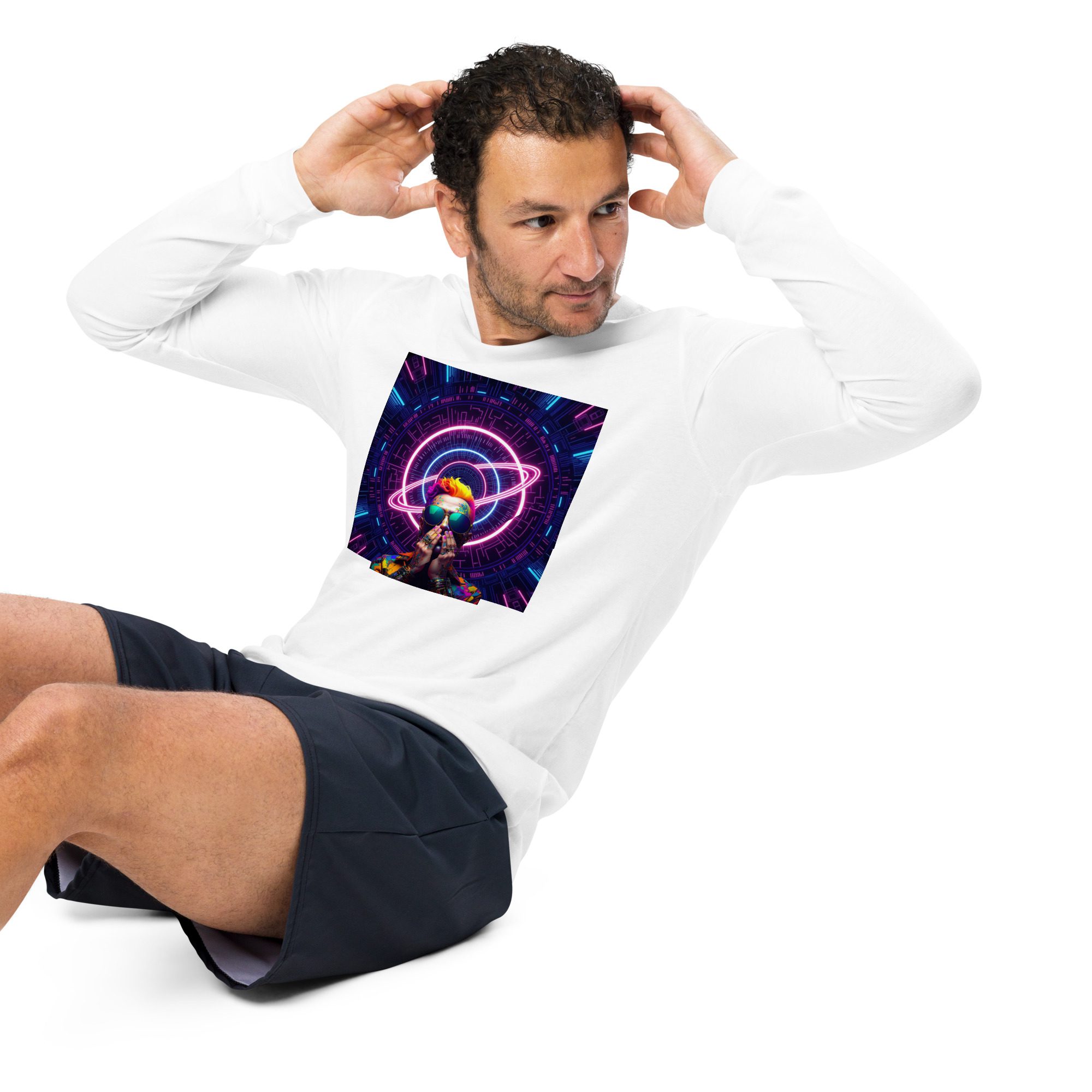 Neon Devotion — Pride Signal Final Run | Unisex Long Sleeve Tee - Image 16