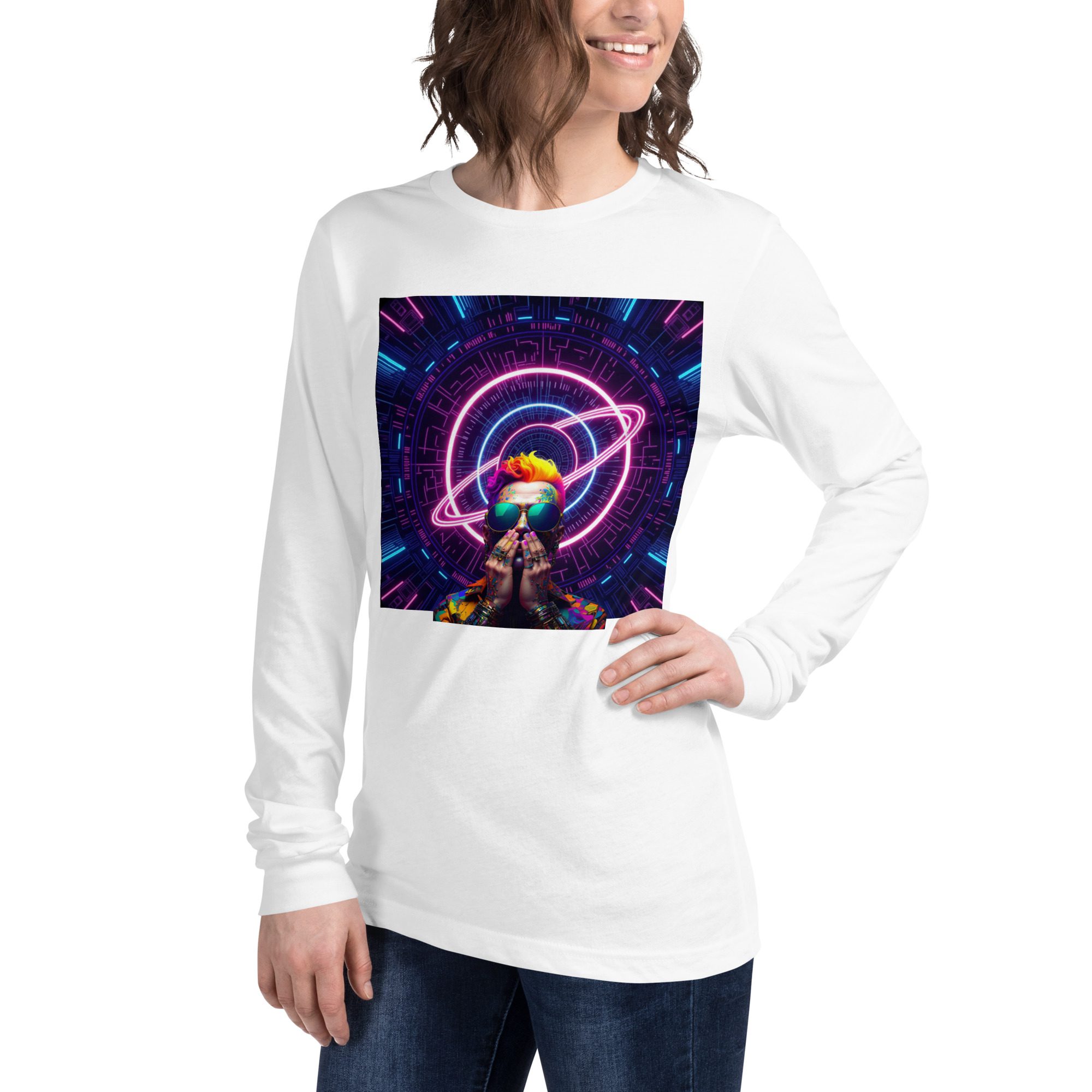 Neon Devotion — Pride Signal Final Run | Unisex Long Sleeve Tee - Image 5