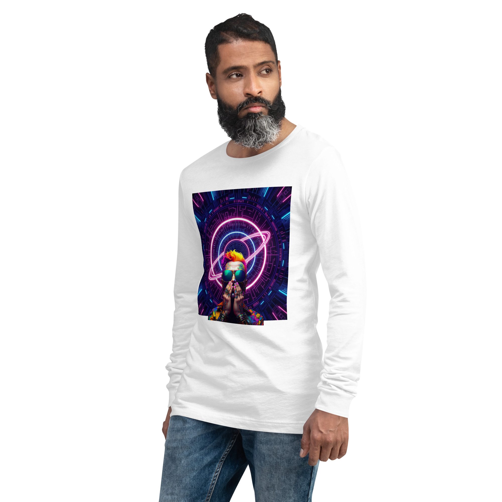 Neon Devotion — Pride Signal Final Run | Unisex Long Sleeve Tee - Image 10