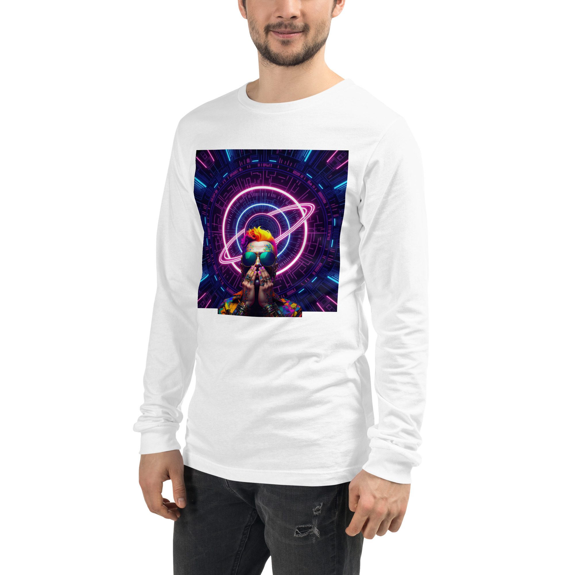 Neon Devotion — Pride Signal Final Run | Unisex Long Sleeve Tee - Image 13