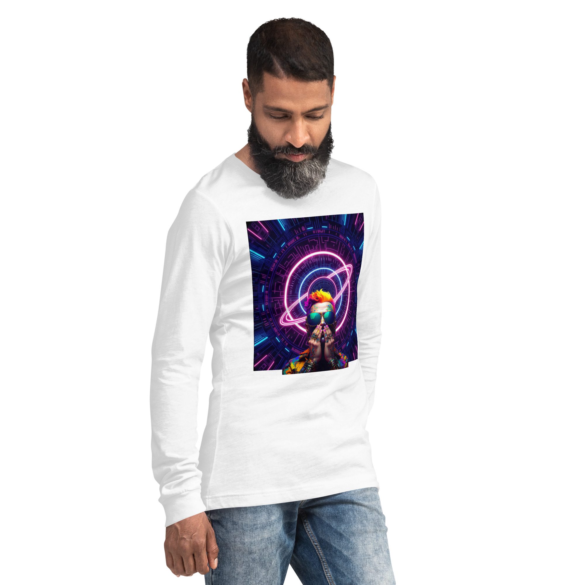 Neon Devotion — Pride Signal Final Run | Unisex Long Sleeve Tee - Image 2