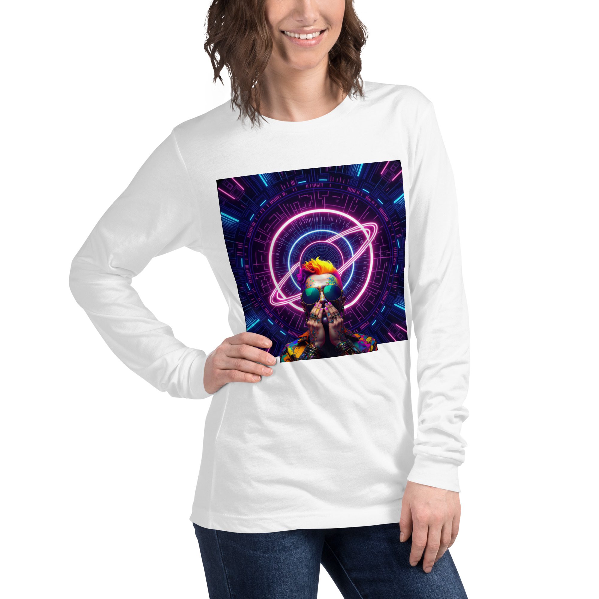 Neon Devotion — Pride Signal Final Run | Unisex Long Sleeve Tee - Image 3