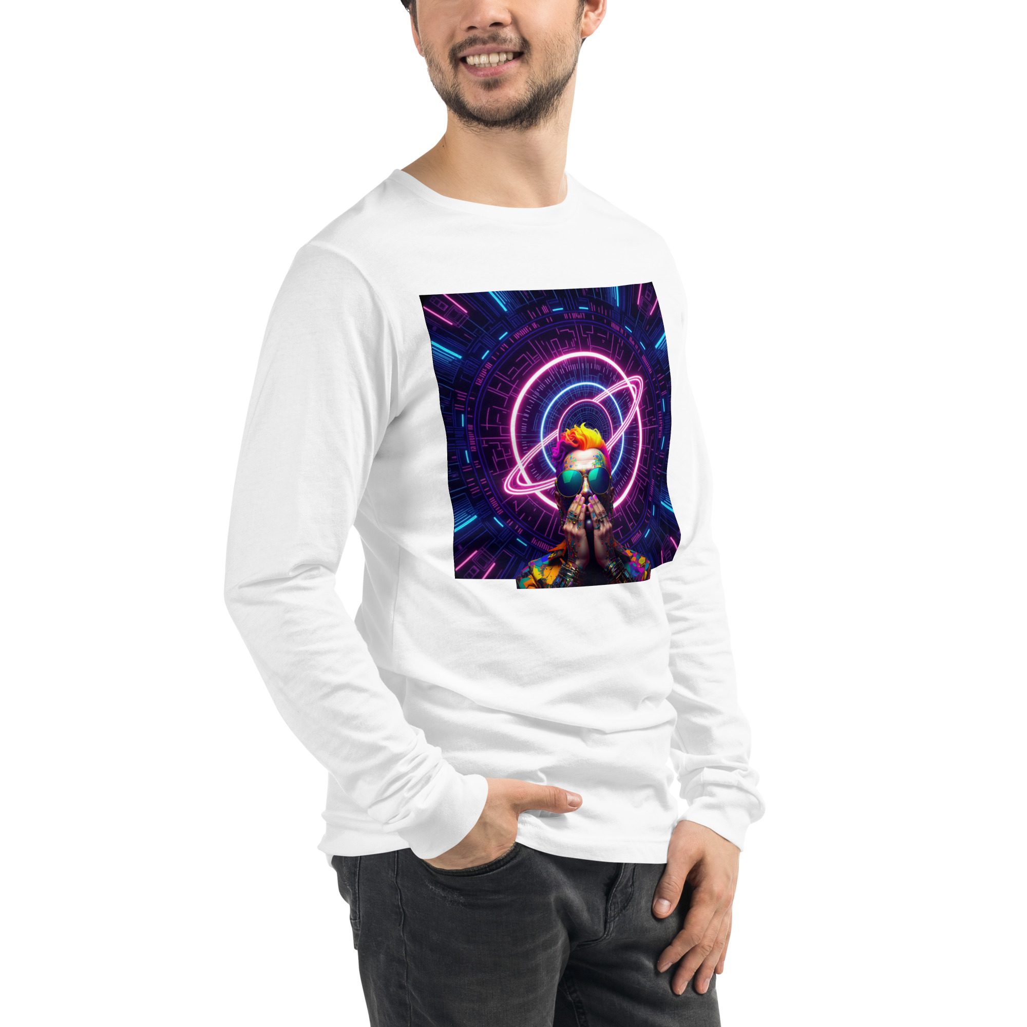 Neon Devotion — Pride Signal Final Run | Unisex Long Sleeve Tee - Image 11