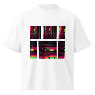 The Static Contained : Machine 2000  Unisex Organic Oversized High Neck T-Shirt
