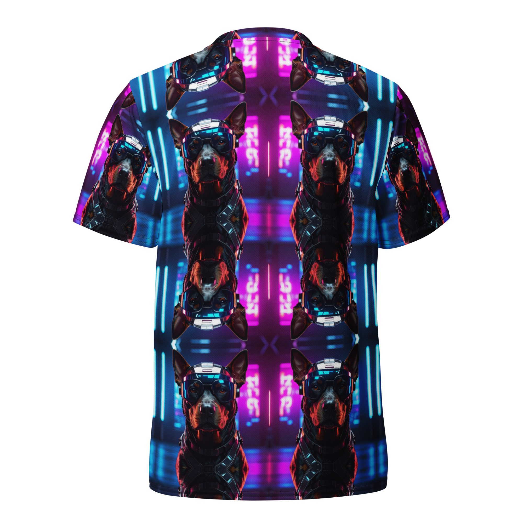 Neon Night Runner: No Replay Recycled Unisex Sports Jersey - Image 11