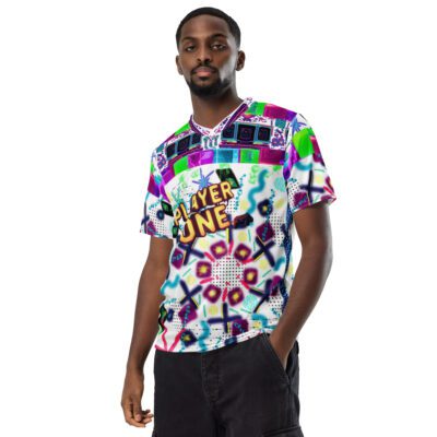 Player One: Chaos Mode — Technicolor Edition All-Over Print Recycled Unisex Sports Jersey