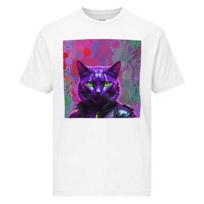 Emerald Gaze of the Prismatic Panther Unisex Fine Jersey Tee