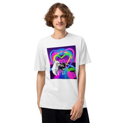 Puppy Love: Neon Hearts Forever – Limited Rave Drop Unisex Fine Jersey Tee