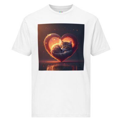 Flame of Devotion: A Purring Promise Unisex Fine Jersey Tee