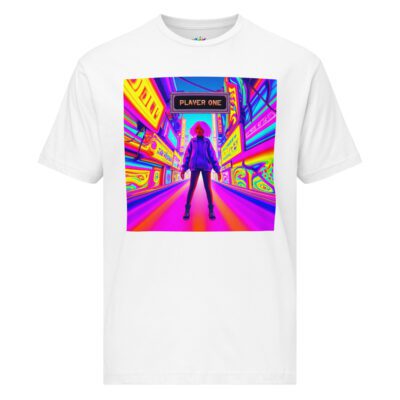 Cyber Alley Ascension: Player One Mode Unisex Fine Jersey Tee