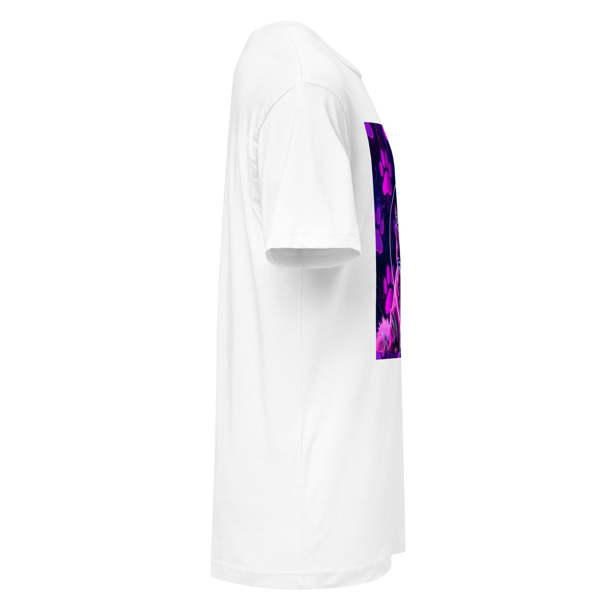 Electric Alpha: Love in the Pawlight Unisex Fine Jersey Tee - Image 4