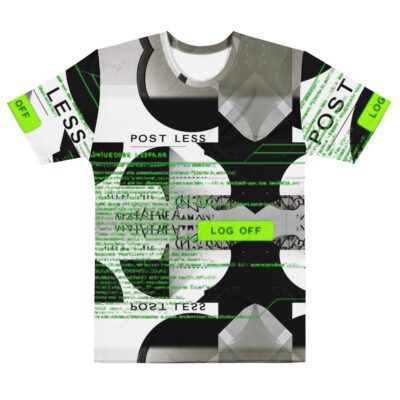 System Override Core — Glitch Interface Signal in Cyber Techwear Streetwear | Digital Rebellion Aesthetic | Men’s Cotton Crew Neck T-Shirt