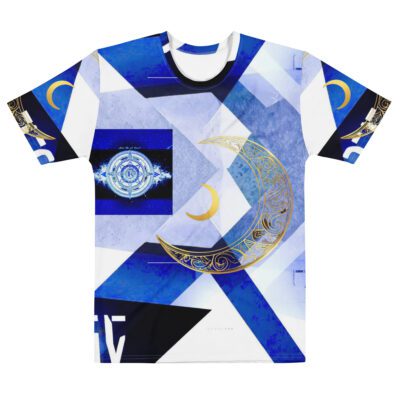 Lunar Dominion — Celestial Moon Sigil in Cosmic Astrology Streetwear with Sacred Geometry Night Sky Aesthetic | Men’s Cotton Crew Neck T-Shirt