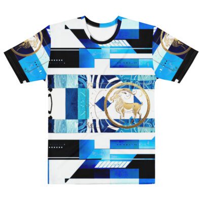 Capricorn Dominion — Zodiac Goat Sigil in Cosmic Astrology Streetwear with Sacred Geometry Power Aesthetic | Men’s Cotton Crew Neck T-Shirt