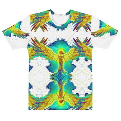 Radiant Ascension — Celestial Winged Energy in Psychedelic Arcane Streetwear | Divine Light Symmetry Aesthetic | Men’s Cotton Crew Neck T-Shirt
