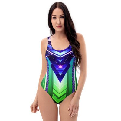 Pulse Reactor: Core Apex Flow One-Piece Swimsuit