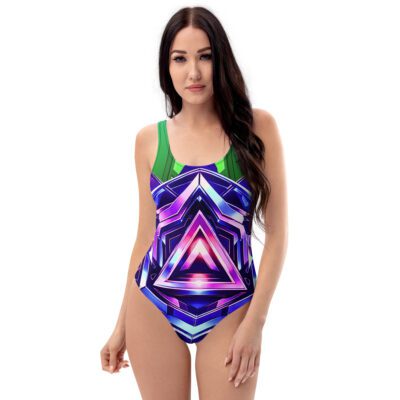 Pulse Reactor: Core Apex Flow Emblem One-Piece Swimsuit
