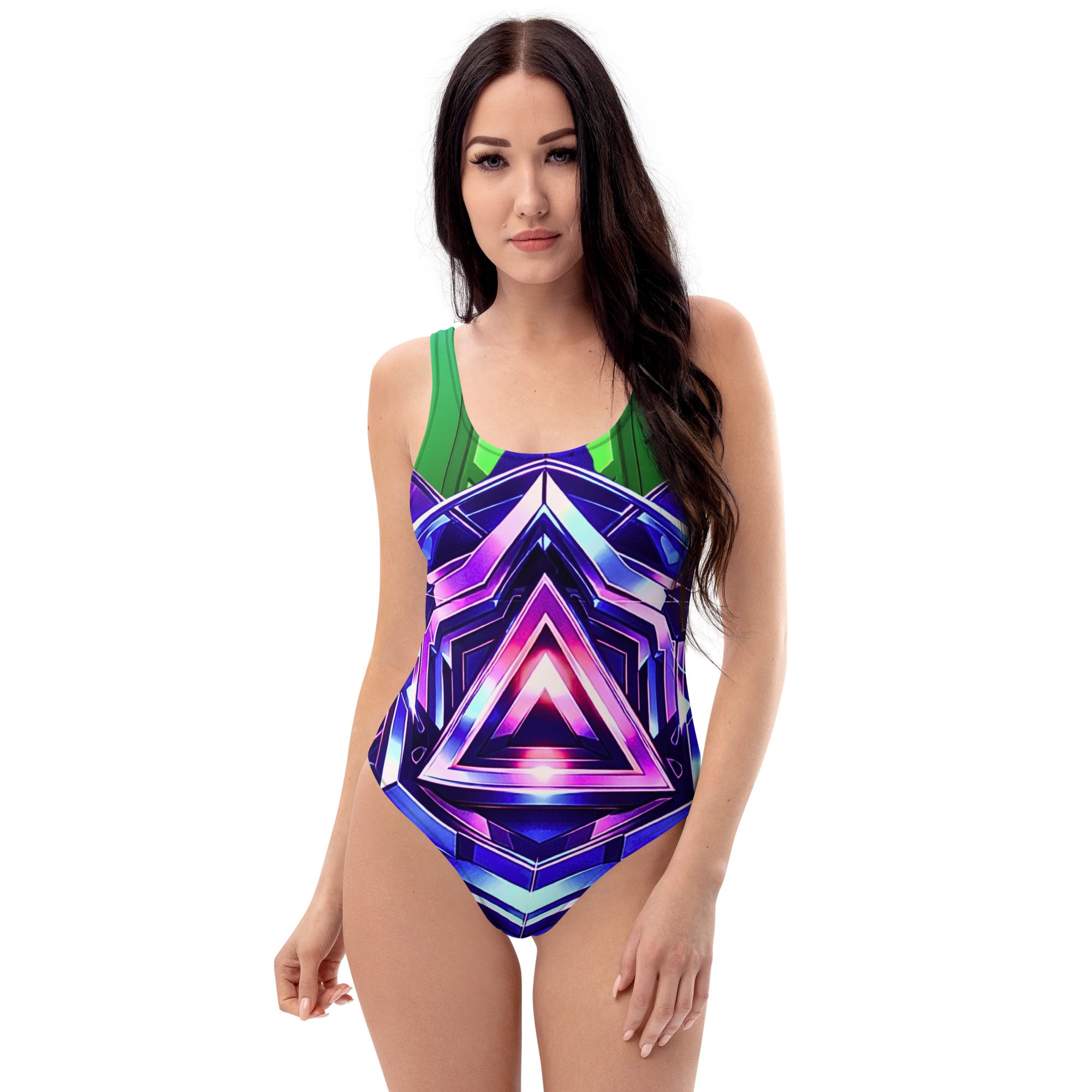 Pulse Reactor: Core Apex Flow Emblem One-Piece Swimsuit