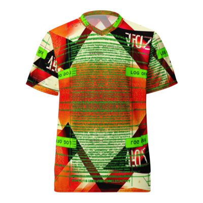 System Override — Glitch Code Chaos in Cyberpunk Streetwear | Digital Hacker Aesthetic Energy | Recycled Unisex Sports Jersey