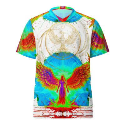 Celestial Guardian Core — Radiant Angel Sigil in Divine Light Streetwear | Spiritual Protection Aesthetic | Men’s Cotton Crew Neck T-Shirt