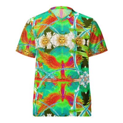 Celestial Guardian Core — Radiant Angel Sigil in Solar Prism Energy Streetwear | Spiritual Protection Aesthetic | Recycled Unisex Sports Jersey