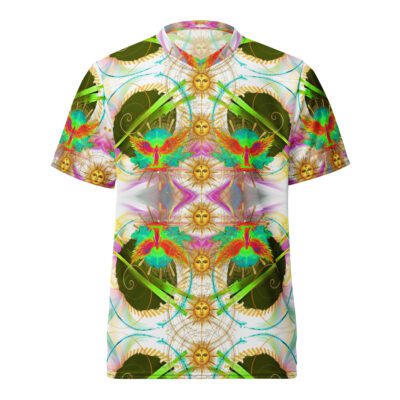 Solar Guardian Core — Radiant Angel Sigil in Prism Earth Energy Streetwear | Spiritual Protection Aesthetic | Recycled Unisex Sports Jersey