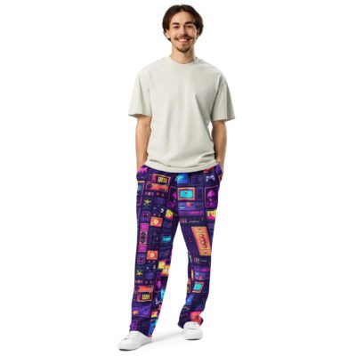 Arcade Archive: Pixelated Broadcast Wide-Leg Joggers