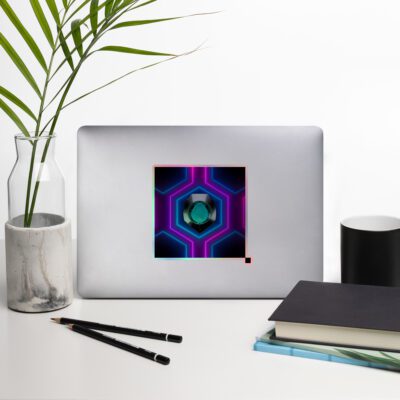 Pulse Reactor — Cyberpunk Neon Energy Core: Holographic Sticker