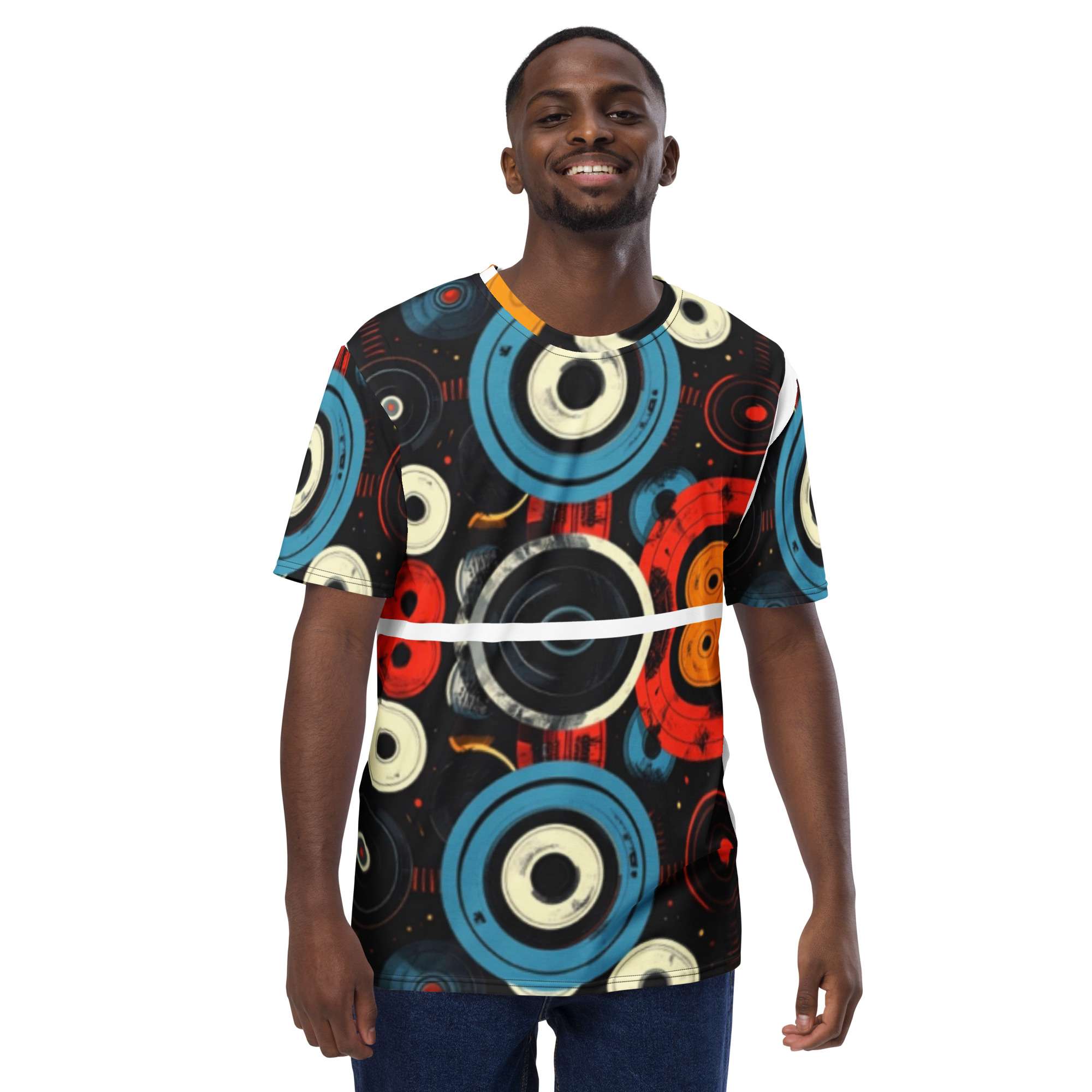 Orbit Frequency — Retro Athletic Energy Pattern in Bold Fitness Streetwear | Vinyl Motion Meets Modern Gym Lifestyle
