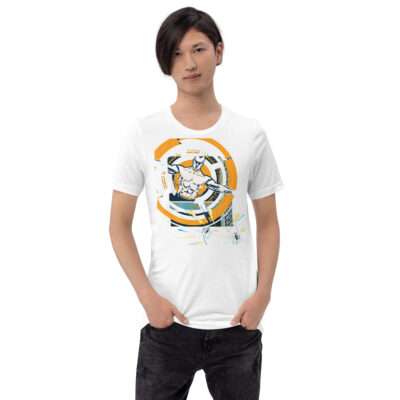 Guardian Core — Kinetic Strength Sigil in Cyber Athletic Streetwear | Gym-Ready Motion Design | Unisex Staple T-Shirt