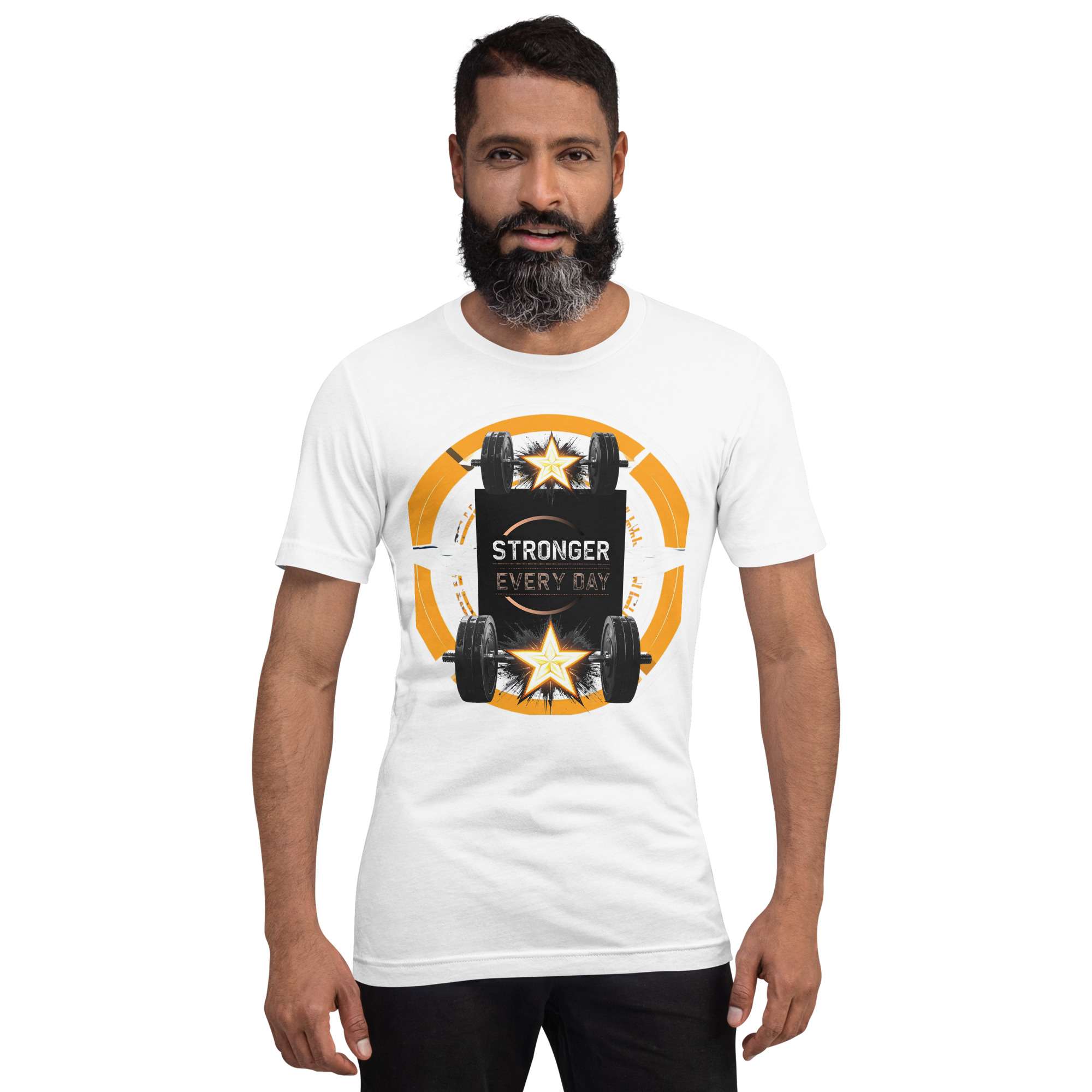 Guardian Core — Daily Strength Signal in Cyber Athletic Streetwear | Gym Motivation Design | Unisex Staple T-Shirt